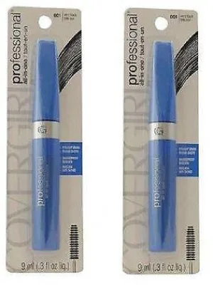 2 PACK Covergirl Waterproof Mascara, 001 Very Black