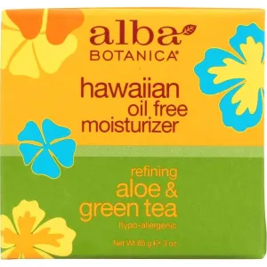 Alba Botanica Hawaiian Aloe And Green Tea Moisturizer Oil-Free, 3 Oz