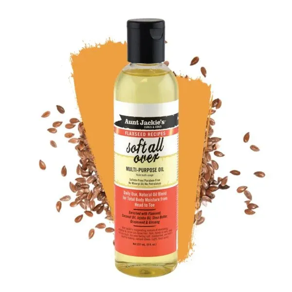 Aunt Jackie's Flaxseed Recipes Soft All Over Multi Purpose Oil Therapy 237ml