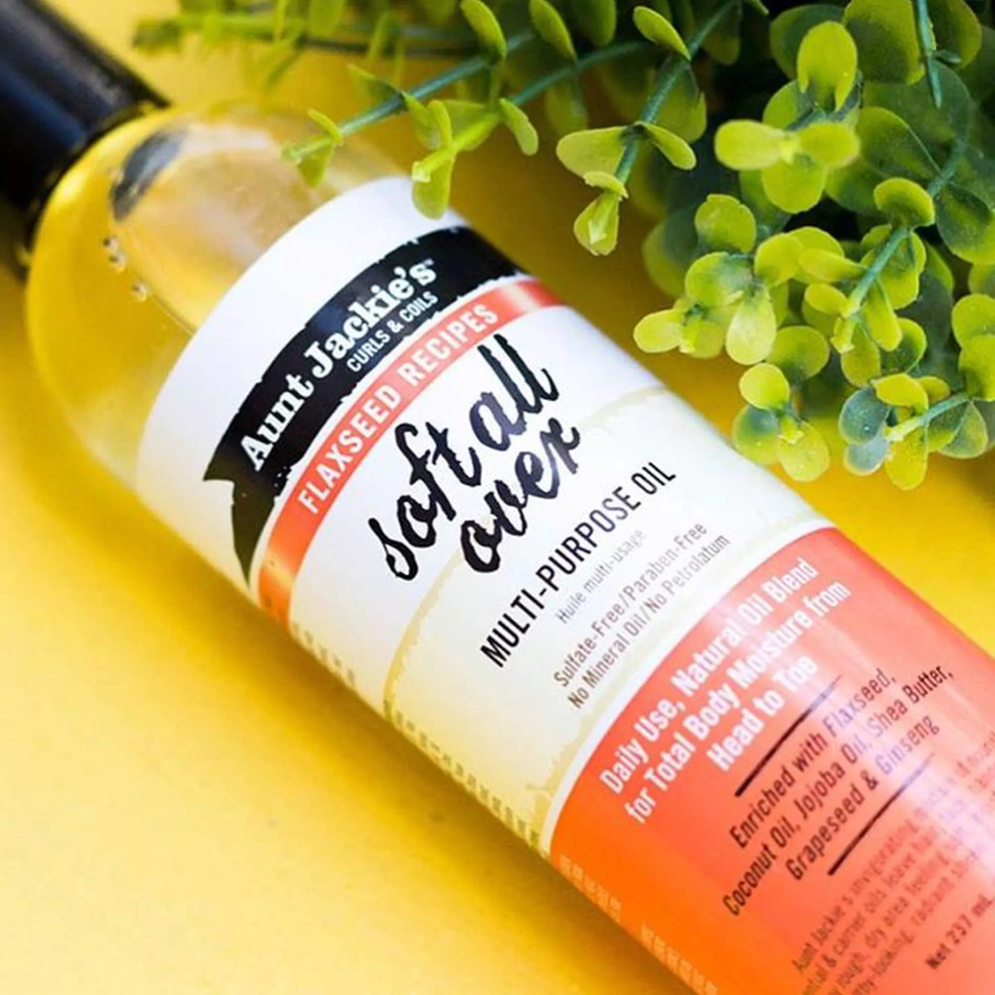 Aunt Jackie's Flaxseed Recipes Soft All Over Multi Purpose Oil Therapy 237ml