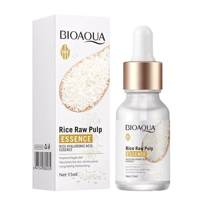 BioAqua Hyaluronic Acid Rice Raw Pulp Essence Face Serum 15ml