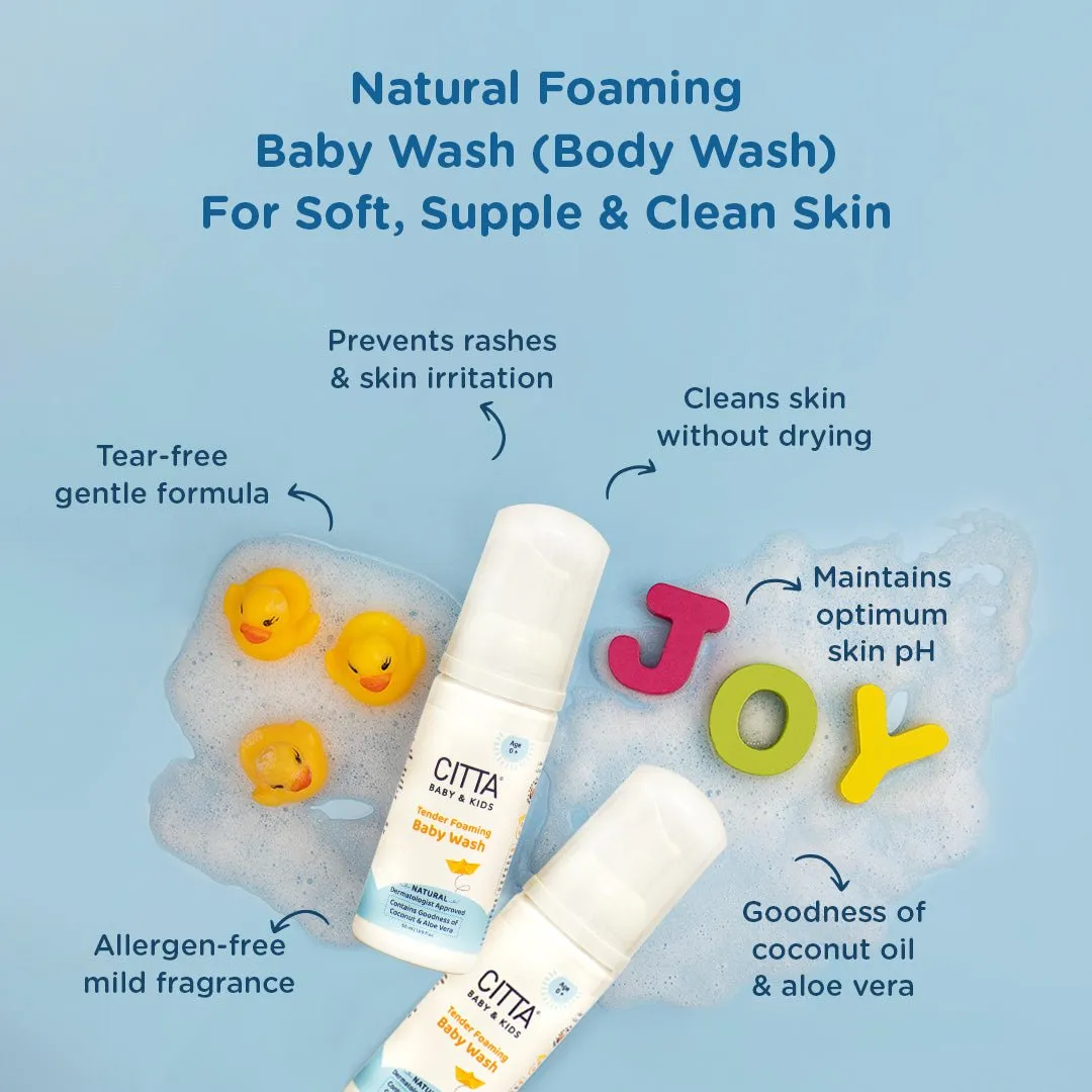 CITTA’s Tender Foaming Baby Wash with Coconut & Aloe vera| 50 ml