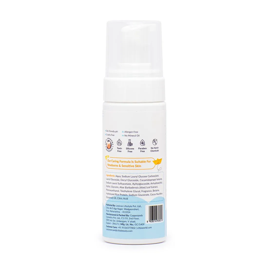 CITTA’s Tender Foaming Baby Wash with Coconut & Aloe vera| 50 ml