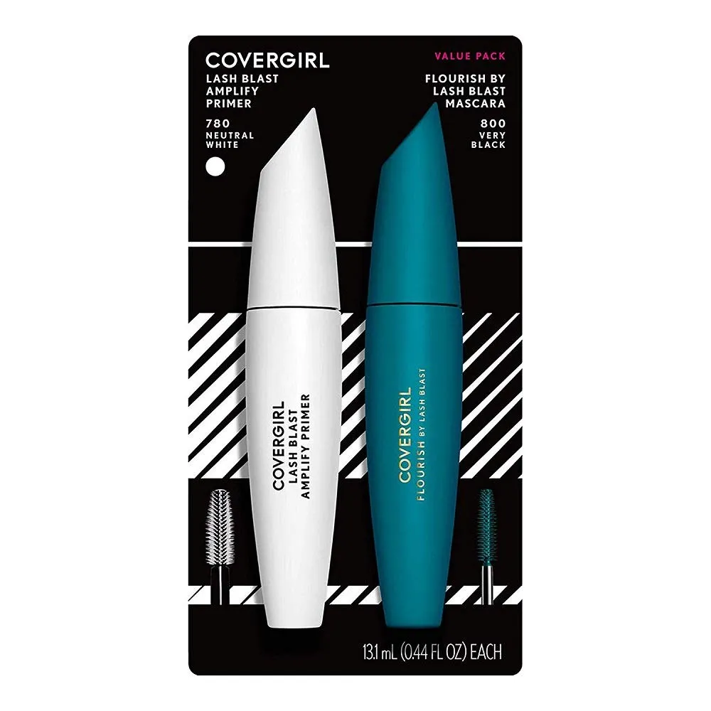 COVERGIRL - Lash Blast Flourish Mascara Very Black 800 and Lash Blast Amplify Primer Neutral White 780 Value Pack - .44 fl oz (13.1 ml)