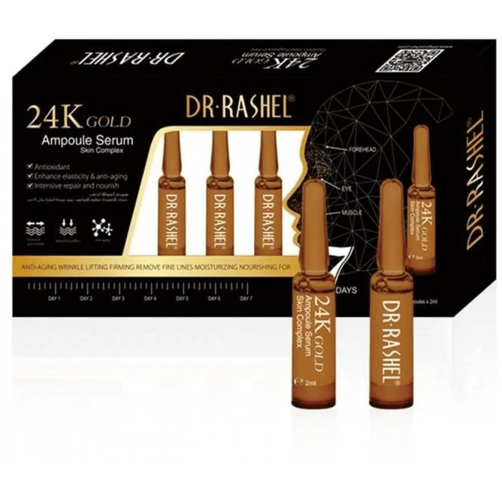 Dr.Rashel 24K Gold Ampoule Face Serum - 7 Ampoule X 2ml (Original)