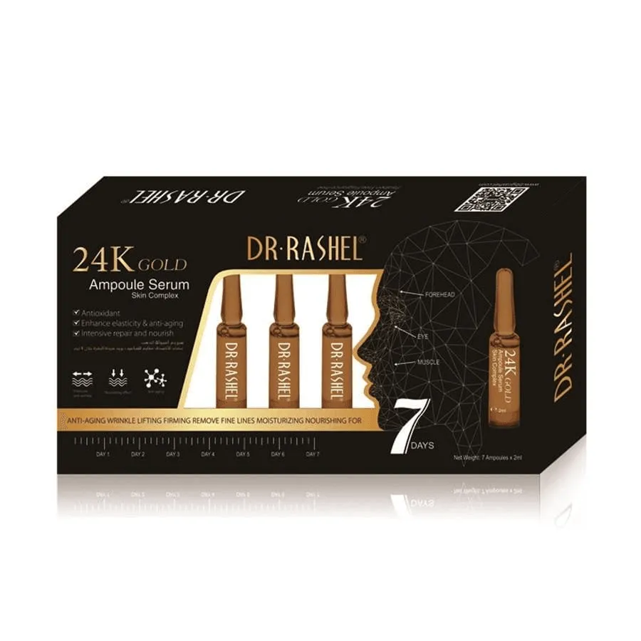 Dr.Rashel 24K Gold Ampoule Face Serum - 7 Ampoule X 2ml (Original)
