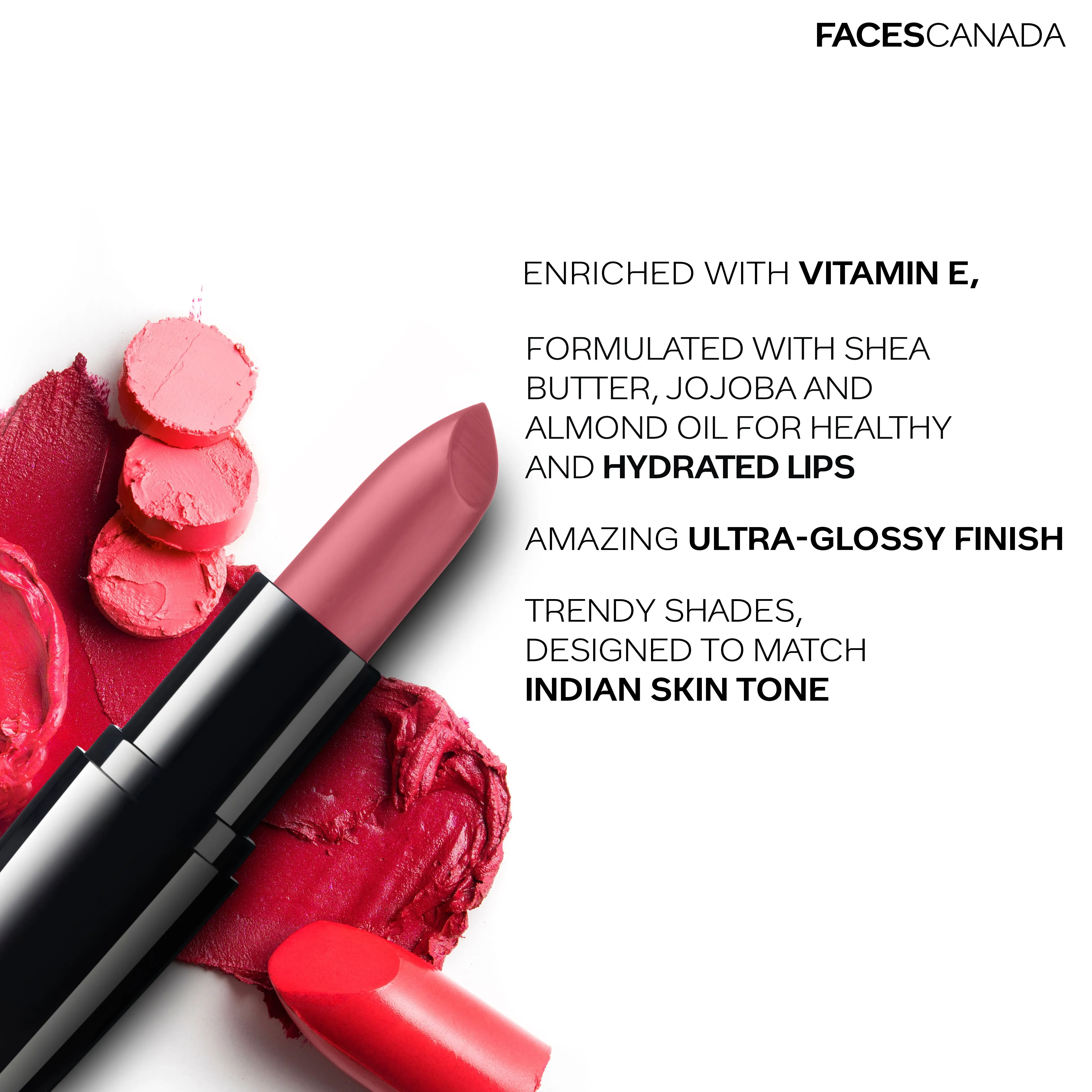 Faces Canada Weightless Creme Lipstick |Jojoba and Almond Oil enriched | Highly pigmented | Smooth One Stroke Weightless Color | Keeps Lips Moisturized | Shade - Summer Ready 4g