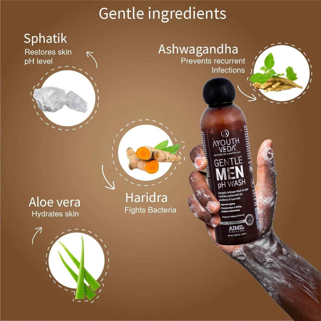 Gentle-Men pH Wash with pH balanced formula (Net Qty-180ml)