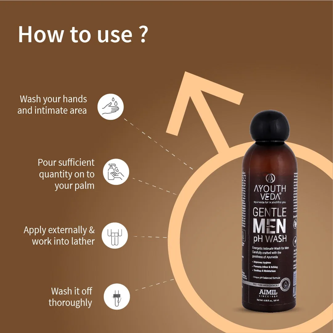 Gentle-Men pH Wash with pH balanced formula (Net Qty-180ml)