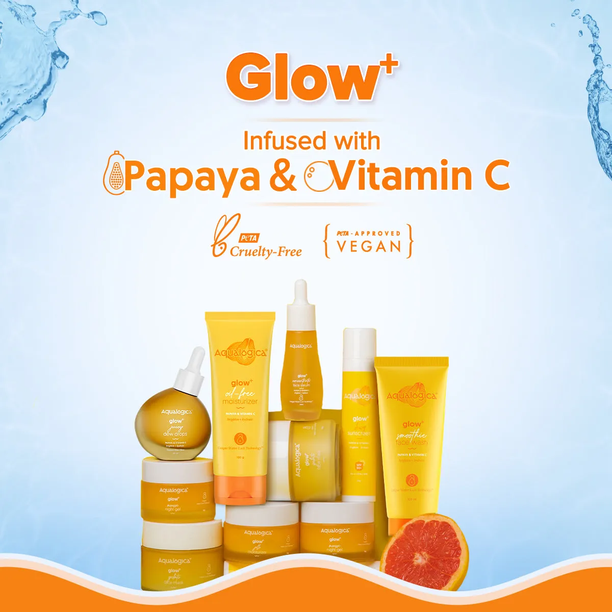 Glow  Oil Free Moisturizer with Papaya & Vitamin C for Glowing Skin - 100g