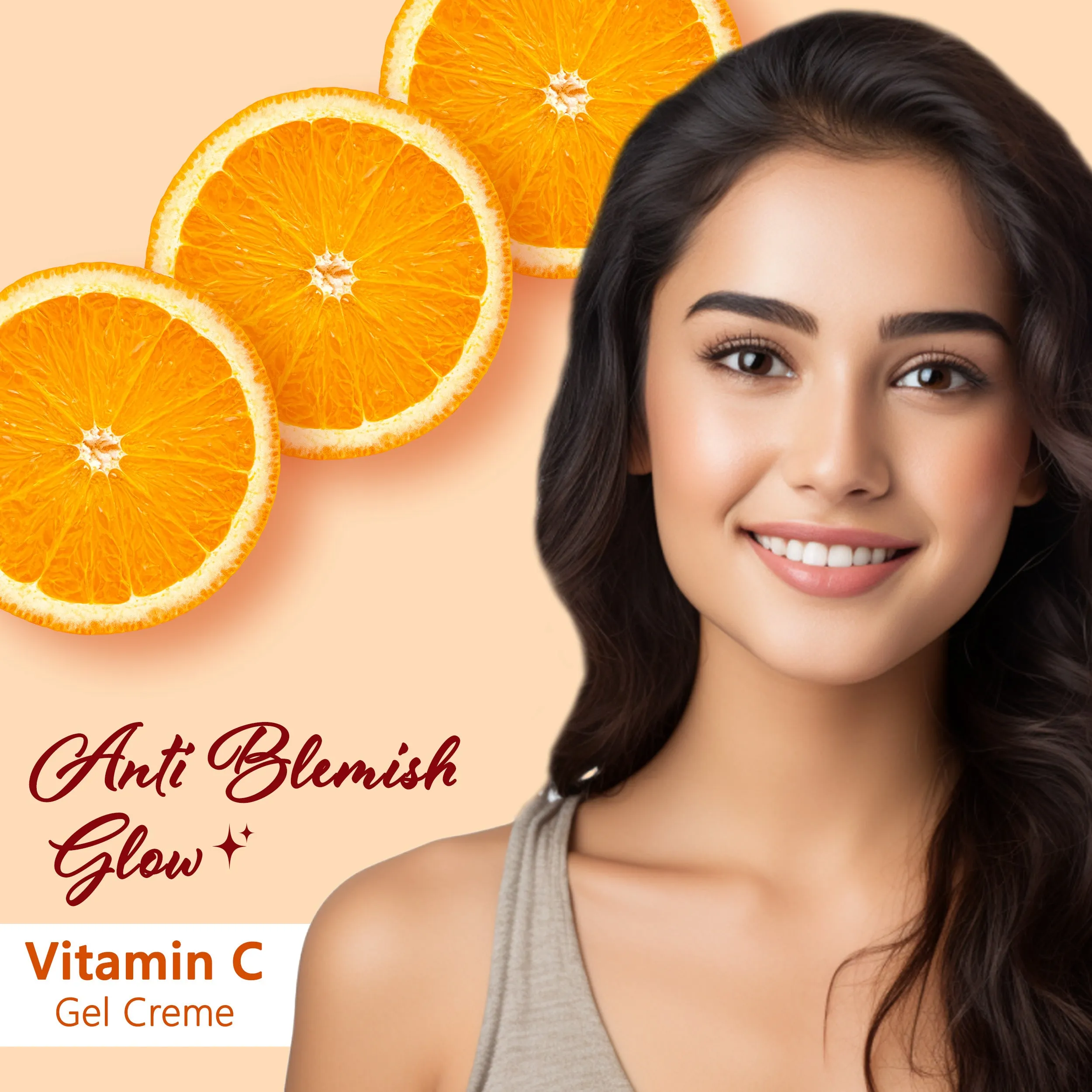 Good Vibes Anti Blemish Glow gel Creme Vitamin C | Spotless glow, Brightening, Depigmentation, Oil free (100 g)
