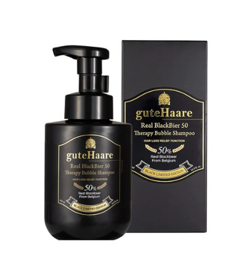 guteHaare Real Black Beer 50 Therapy Bubble Shampoo 500ml