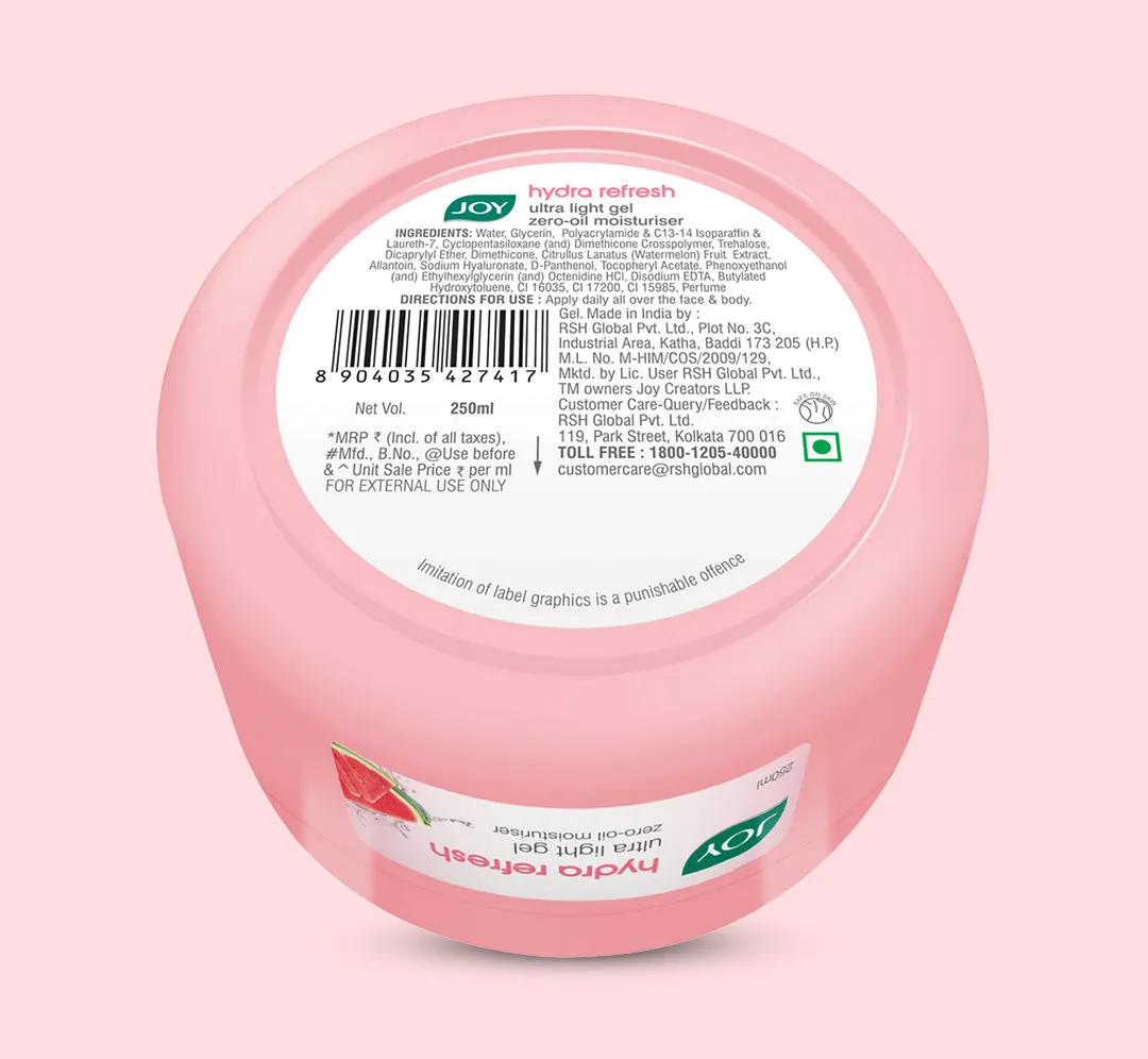 Hydra Refresh Ultra Light Watermelon Gel Zero-Oil Moisturizer