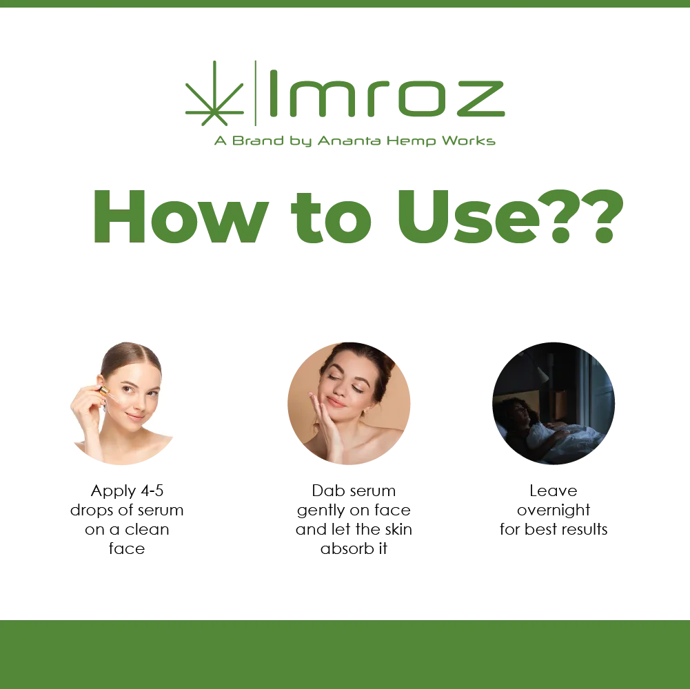 Imroz Face Serum with Vitamin C, Hemp Seed Oil & Kakadu Plum