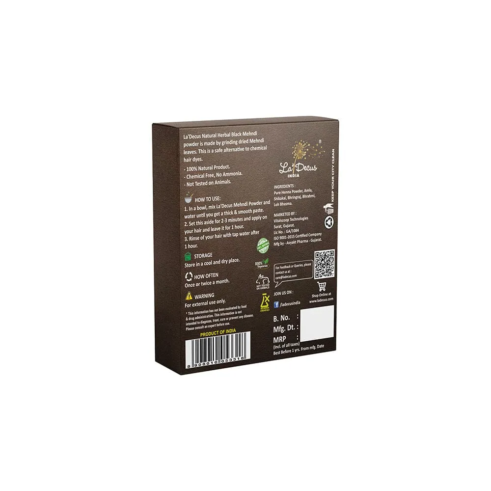 La'Decus India Organic Black Mehndi Powder Combo Pack (2 x 40gm)-80gm