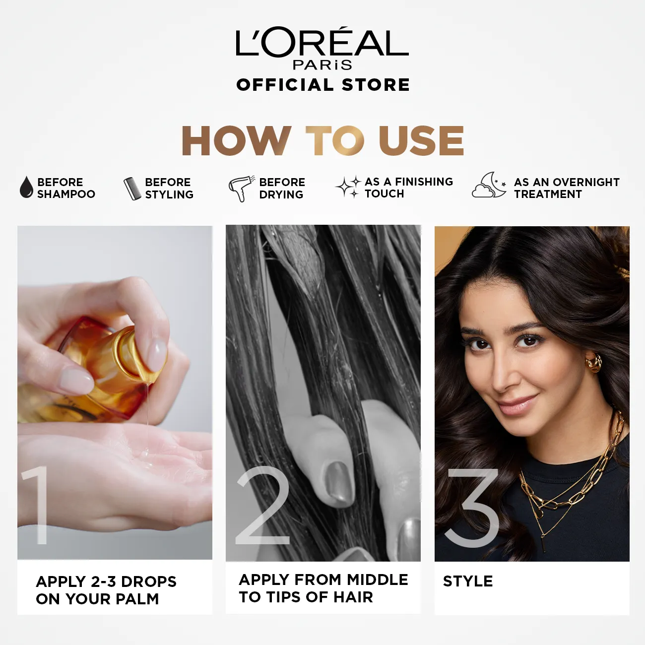 L’Oréal Paris Elvive Extraordinary Hair Oil Treatment, Non-Sticky Serum For Dry Hair