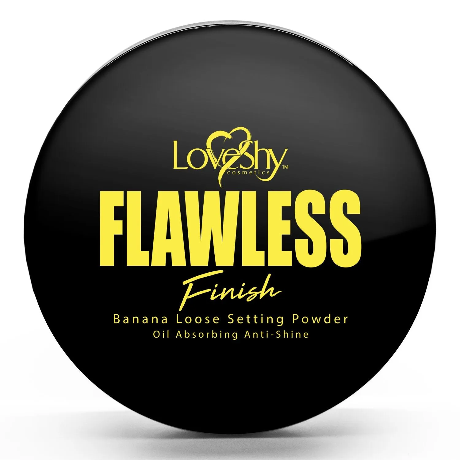 LoveShy Vegan Loose Setting Powder 5g with makeup sponge, banana loose setting powder (Banana)