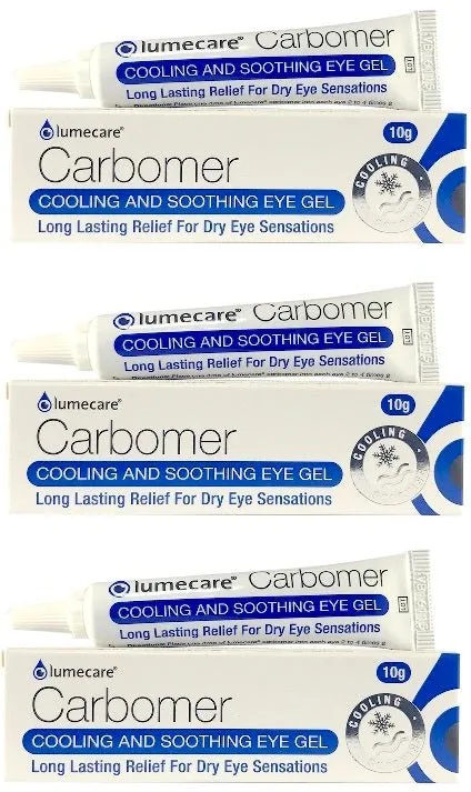 Lumecare Carbomer soothing eye gel 3 x 10g tubes