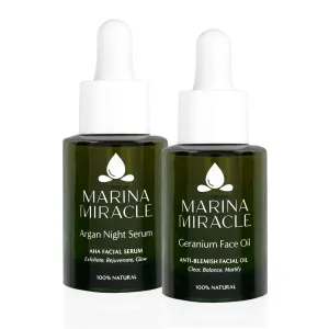 Package Deal - Geranium Face Oil & Argan Night Serum - 30 ML