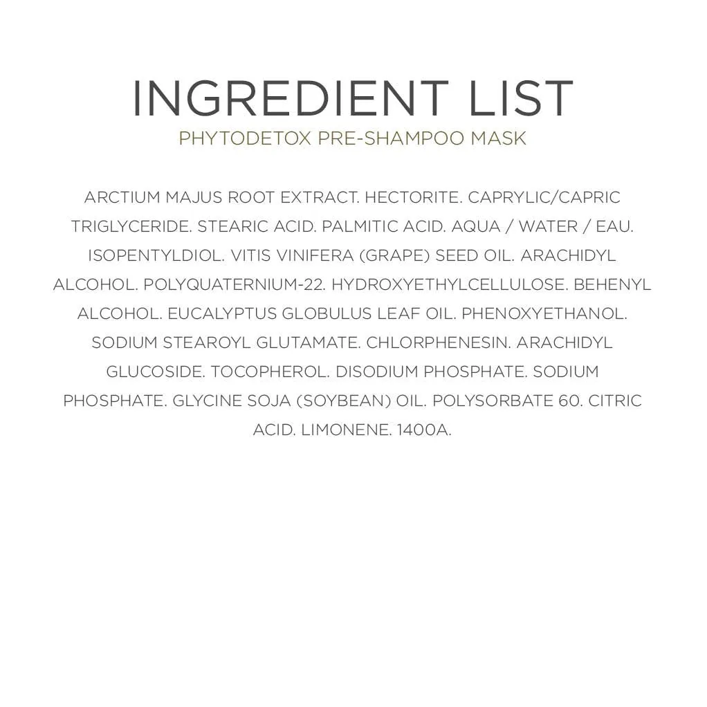 PHYTO DETOX - Pre-Shampoo Purifying Mask