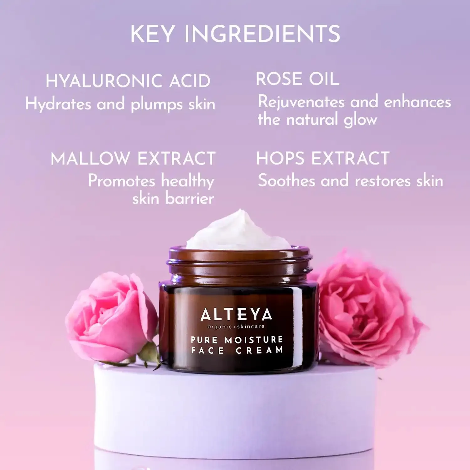 PURE MOISTURE FACE CREAM LUMINOUS ROSE