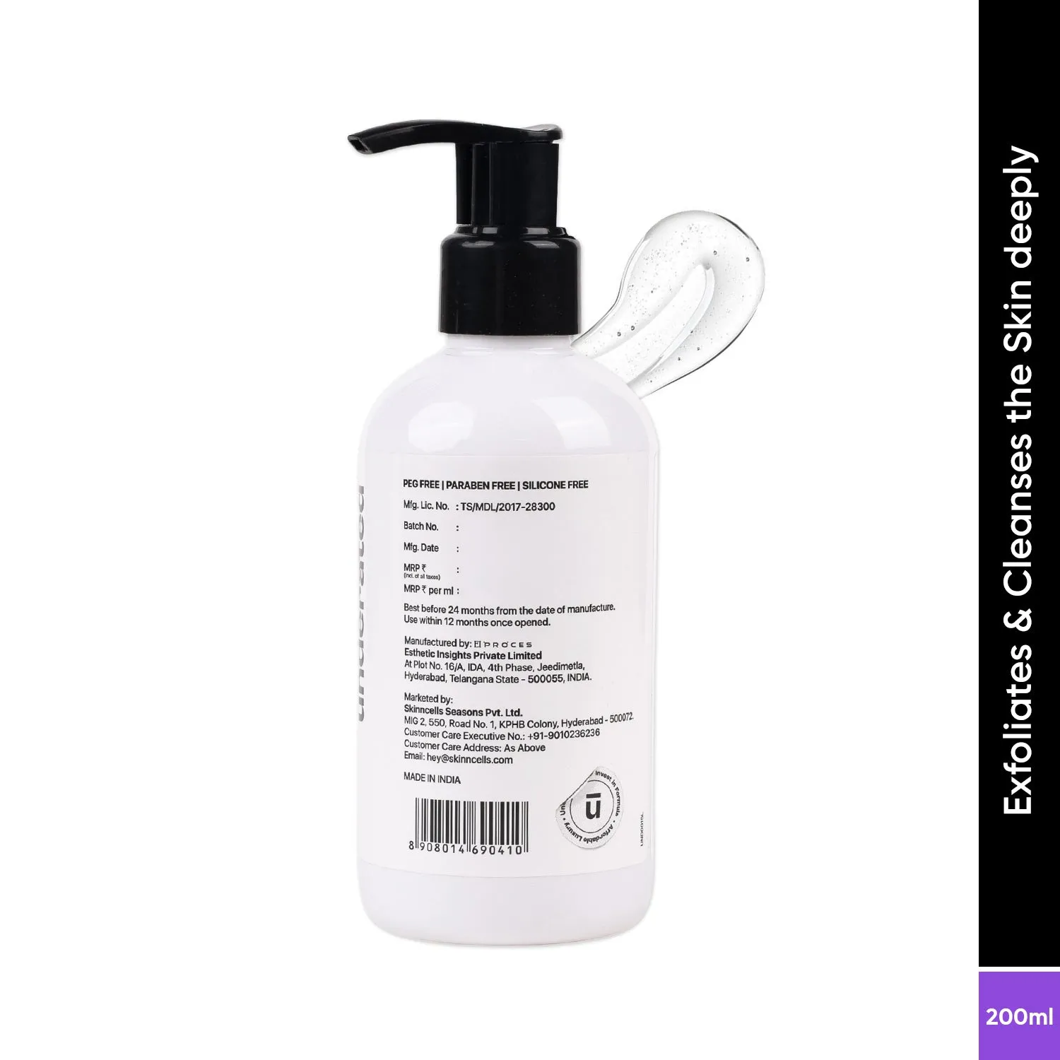 Salicylic Acid 2% Acne Free Body Wash - 200ml | Hydrates Skin and Even Skin Tone