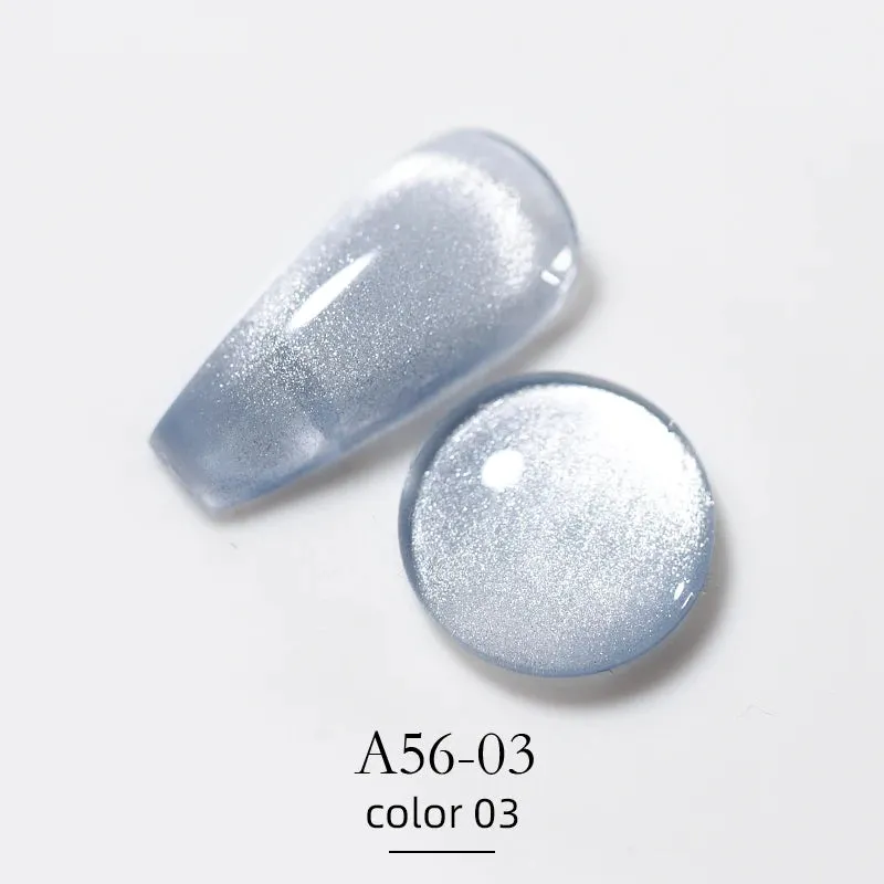 Vendeeni 9 Colors Holographic Crystal Cat Eye Gel Nail Polish Semi Permanent UV Soak Off Gel Lacquer Magnetic Hybrid Gel Varnish