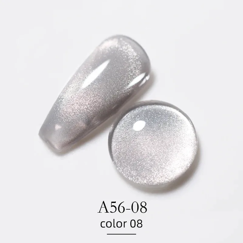 Vendeeni 9 Colors Holographic Crystal Cat Eye Gel Nail Polish Semi Permanent UV Soak Off Gel Lacquer Magnetic Hybrid Gel Varnish