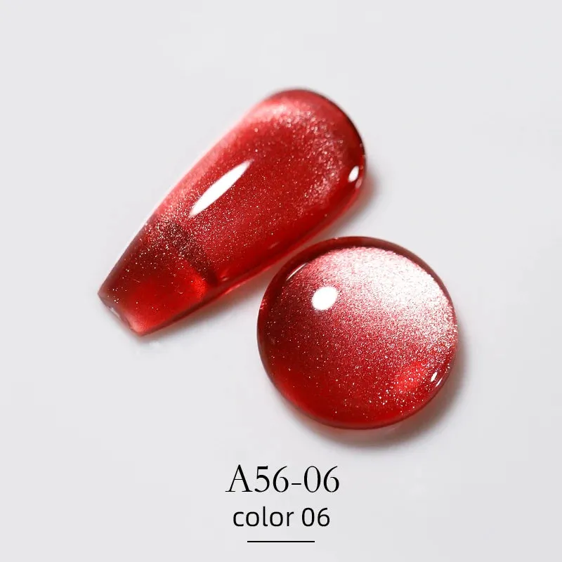 Vendeeni 9 Colors Holographic Crystal Cat Eye Gel Nail Polish Semi Permanent UV Soak Off Gel Lacquer Magnetic Hybrid Gel Varnish