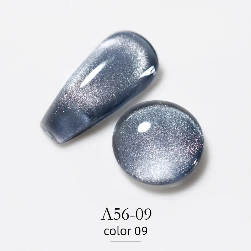 Vendeeni 9 Colors Holographic Crystal Cat Eye Gel Nail Polish Semi Permanent UV Soak Off Gel Lacquer Magnetic Hybrid Gel Varnish
