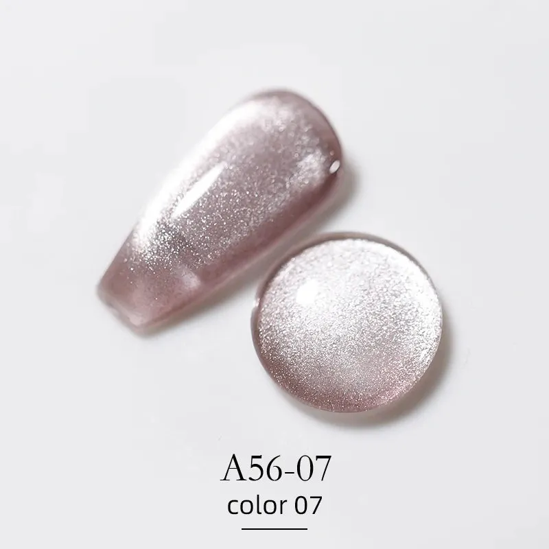 Vendeeni 9 Colors Holographic Crystal Cat Eye Gel Nail Polish Semi Permanent UV Soak Off Gel Lacquer Magnetic Hybrid Gel Varnish