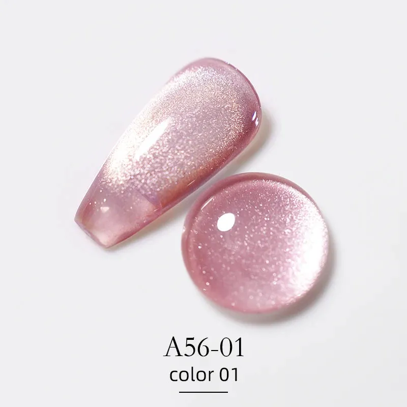 Vendeeni 9 Colors Holographic Crystal Cat Eye Gel Nail Polish Semi Permanent UV Soak Off Gel Lacquer Magnetic Hybrid Gel Varnish
