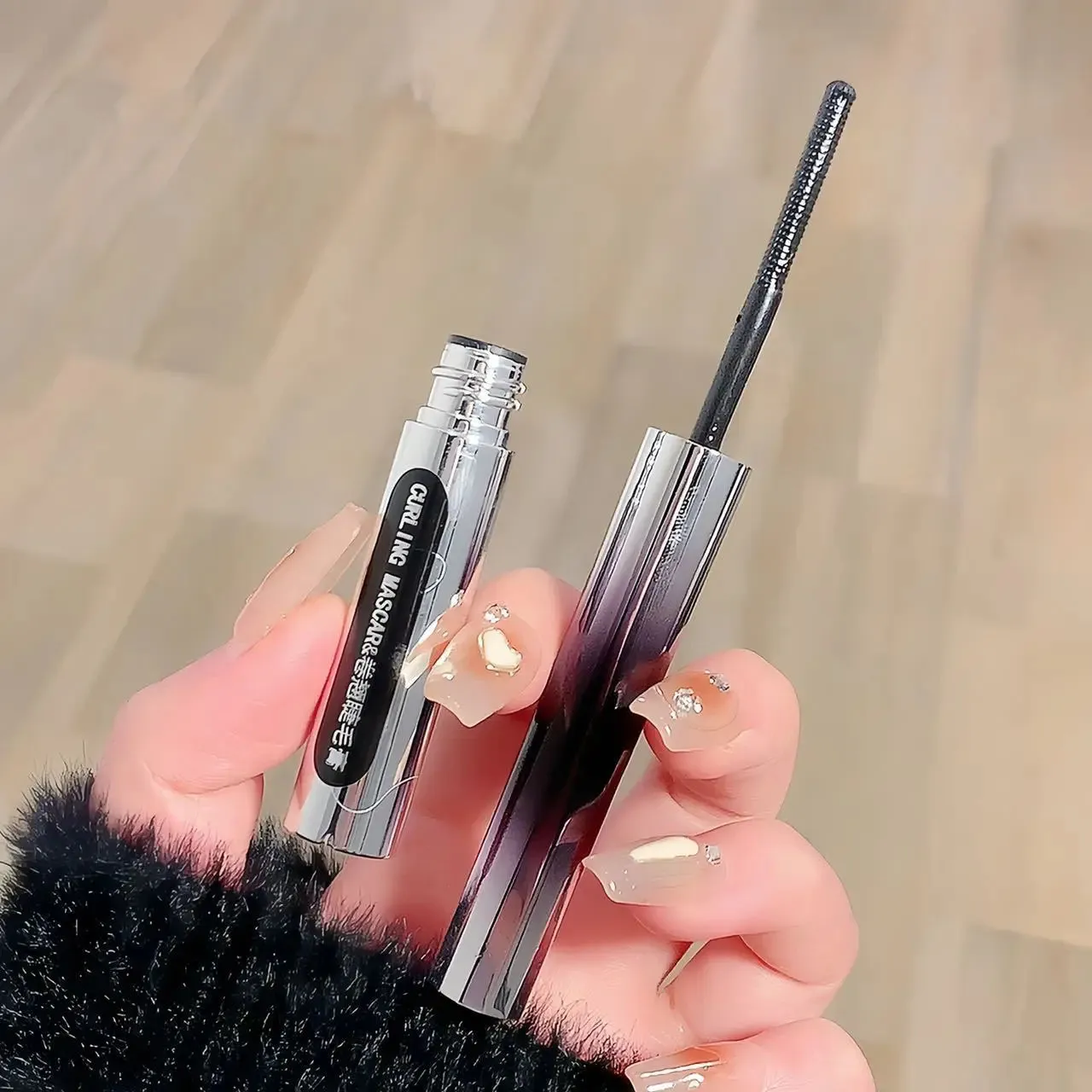 Yeknu Black Metal Bar Type Head Mascara 3D Lengthens Eyelashes Extra Volume Waterproof Natural Lashes Female Makeup Korean Cosmetics