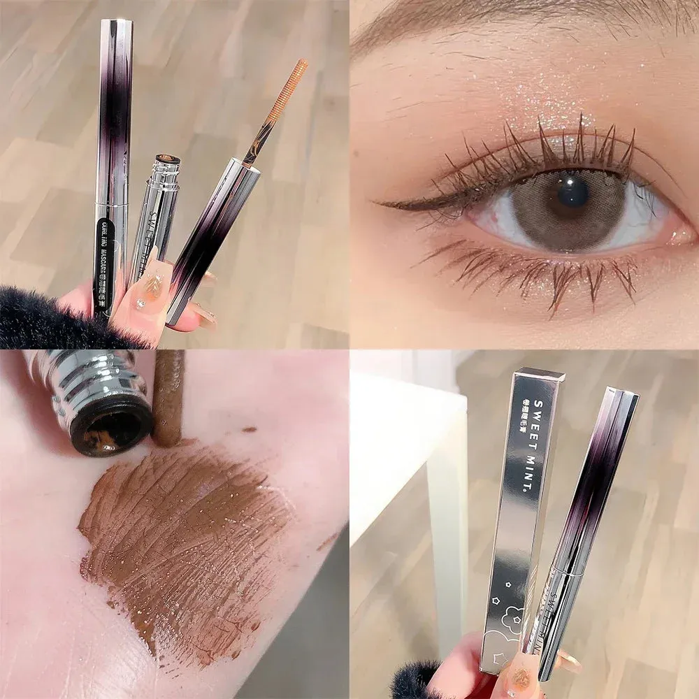 Yeknu Black Metal Bar Type Head Mascara 3D Lengthens Eyelashes Extra Volume Waterproof Natural Lashes Female Makeup Korean Cosmetics
