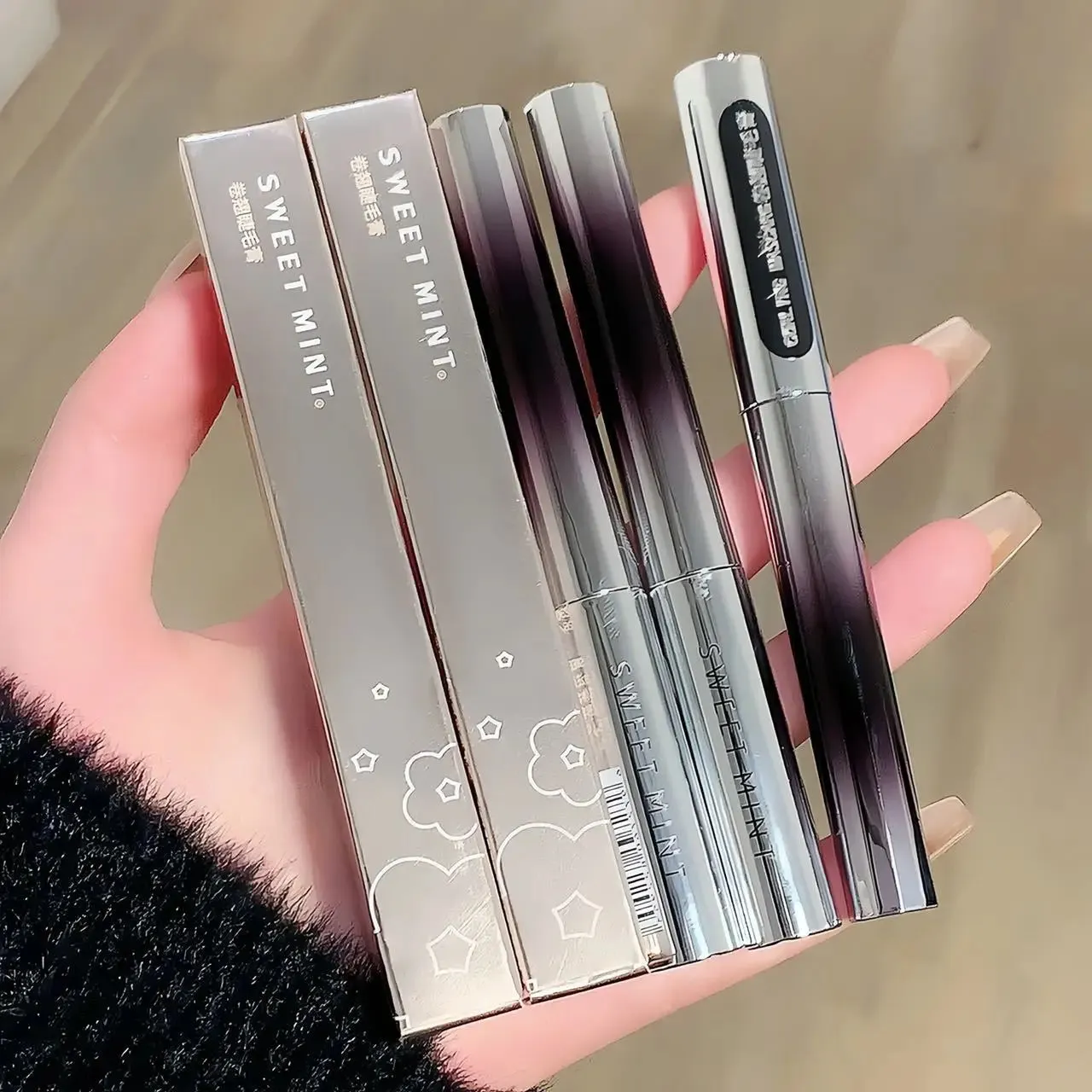 Yeknu Black Metal Bar Type Head Mascara 3D Lengthens Eyelashes Extra Volume Waterproof Natural Lashes Female Makeup Korean Cosmetics