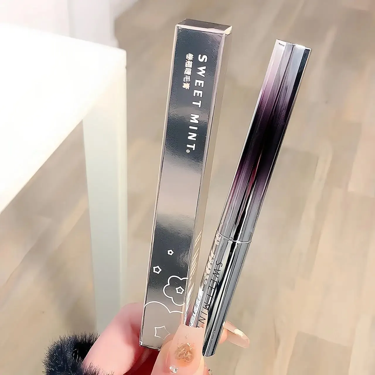 Yeknu Black Metal Bar Type Head Mascara 3D Lengthens Eyelashes Extra Volume Waterproof Natural Lashes Female Makeup Korean Cosmetics
